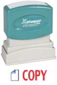 COPY Two Color Stock Stamp  Two-color Stock Stamp X-stamper Stamp Size ½”x 1-5/8”. High quality  and easy Re-inking with X-Stamper Ink.