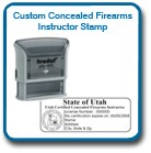 Self inking certified concealed firearms instructor stamp, Red selfinking, Trodat 4915, CCW stamp,