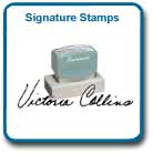 Signature Stamps, Trodat signature stamps, Xstamper signature stamps, SelfInking Signature Stamps,