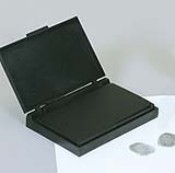 Finger Print Pads, Black removable ink,
easy clean up,
A combination of porous plastic and specifically designed ink, enables us to create a unique finger print pad. The ink removes itself very easily from your fingers. A dry or moist towelette is all t