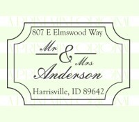 Mr and Mrs Wedding Return Address  custom return address rubber stamp great for stationary, weddings, invitations.