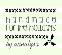 Handmade for the Holidays Cross Stitch rubber stamps great for cards, gifts, and crafts.