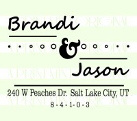 Stylish Monogram Return Address  stamp custom return address rubber stamp great for stationary, weddings, invitations.