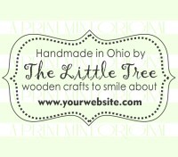 Custom Business Card or Handmade By  custom self inking stamp great for business cards, business logos, and crafts.