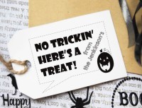 Custom Halloween Gift Tag self inking and great for cards, gifts, and crafts.