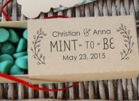 Mint To Be Custom Wedding Stamp, custom return address rubber stamp great for stationary, weddings, invitations.