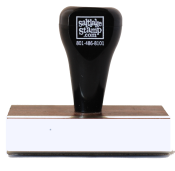 Signature Stamp 3 x 3/4 inch traditional rubber stamp. Perfect for addresses, business, and logos. They  are manufactured in-house with high quality all rubber die materials.