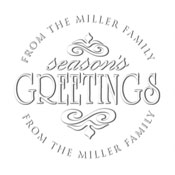 Personalized Seasons Greetings  custom return address Embosser great for stationary, weddings, invitations.