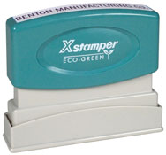 Custom Logo Stamp Xstamper Pre-Inked 5/8" x 2-3/8", N05  Xstamper pre-inked stamps are designed to last for years with a laser engraged die for durability.