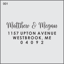 Modern Monogram Custom Return Address Stamp