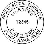 Idaho Professional Engineer Seal