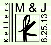 Custom Wedding Initial and Date Monogram Stamp