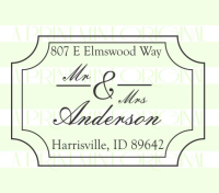  Mr and Mrs Wedding Return Address  Stamp