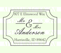 Mr and Mrs  Return Address  Stamp