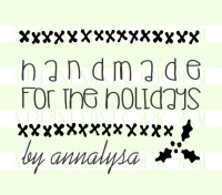 Handmade for the Holidays Cross Stitch Custom  Stamp