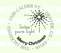 Christmas Star Return Address Stamp- Personalized Family Stamp