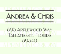 Name's Return Address Wedding Monogram Stamp   