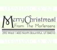  Custom Merry Christmas Return Address Envelope Stamp  