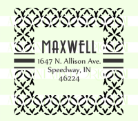 Last Name Return Address - Monogram wedding Stamp 