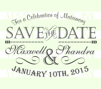 Wedding Invitation Stamp- SAVE-THE-DATE Wedding Stamp  