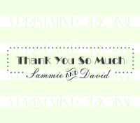 Custom Name Wedding Thank You Self-inking or Rubber Stamp