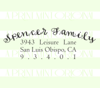 Custom Return Address Self inking or Rubber Stamp- Calligraphy Address Stamp 