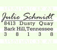 Custom Return Address Name Stamp- Personalized Self-inking or Rubber Stamp 