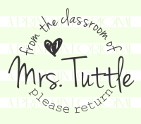 From The Classroom Of Stamp- Teacher Name Heart  Stamp