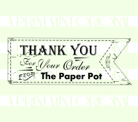 Business Card Stamp Banner Thank You Stamp