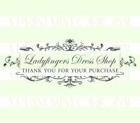 Custom Elegant Business Card Thank You for Your Purchase Stamp