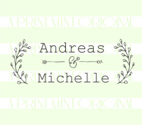 Custom Laurel Wreath Wedding Stamp 