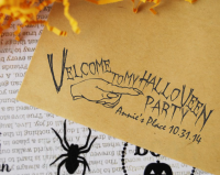 Custom Halloween Stamp- Vampire Halloween Party, Velcome Stamp