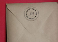 Christmas Return Address Stamp- Custom Wreath Envelope Stamp