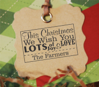 Custom Christmas Stamp- Custom Christmas Joy and Love Stamp