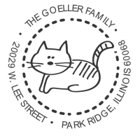 Custom Cat Address Return Address Stamp