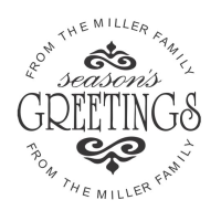 Personalized Seasons Greetings  Stamp