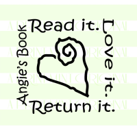 Custom Heart Book Stamp - This Book Belongs To Stamp  