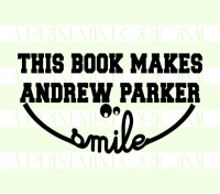 Smile Book Stamp- This Book Belongs To Custom Stamp  