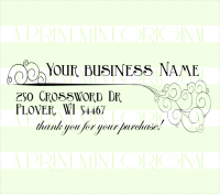 Whimsical Business Card Stamp- Etsy Shop Stamp