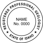 Idaho Geologist Seal  Stamp Trodat Pre inked  Stamp pre-inked X-stamper  stamp conforms to Idaho laws.  For Professional Engineer stamps.X-Stamper high quality