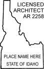 This high quality Idaho  Licensed Architect Seal Stamp pre-inked X-stamper   Stamp conforms to Idaho  laws. For Professional Engineer stamps.X-Stamper high quality