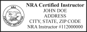 National Rifle Association Instructor Stamp is high quality Trodat 4915 Self inking stamp.The seal  measures 15/16" x 2-1/2" self inking stamp