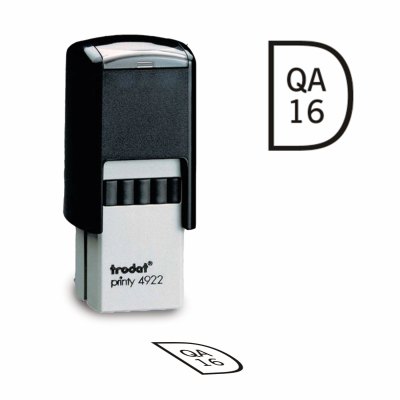 Design your own D  Trodat 4922 self inking inspection stamp. Order a round inspection stamp they are custom made in the USA and ship in 1-3 business days.
