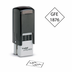 Design your own diamond inspection stamp Trodat 4921 self inking. Order a round inspection stamp they are custom made in the USA and ship in 1-3 business days.