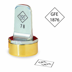 Design your own Diamond inspection stamp neoprene. Order a round inspection stamp they are custom made in the USA and ship in 1-3 business days.