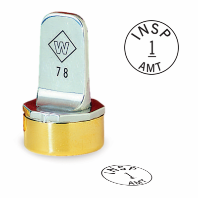 Design your own custom, neoprene inspection stamp. Order a round inspection stamp they are custom made in the USA and ship in 1-3 business days.