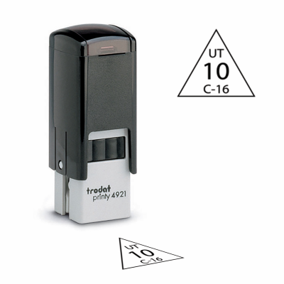 Design your own  Trodat 4921 Triangle inspection stamp. Order a round inspection stamp they are custom made in the USA and ship in 1-3 business days.