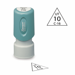 Design your own Triangle inspection stamp Xstamper N32 self inking. Order a round inspection stamp they are custom made in the USA and ship in 1-3 business days.