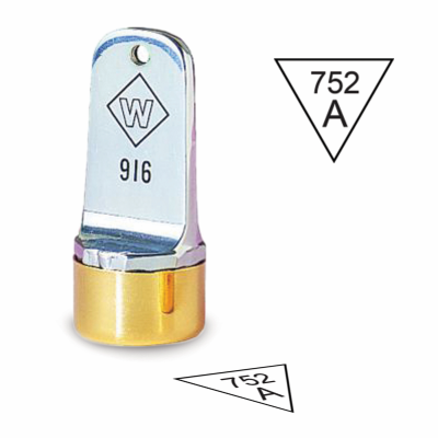 Design your own Triangle inspection stamp Neoprene rubber. Order a round inspection stamp they are custom made in the USA and ship in 1-3 business days.