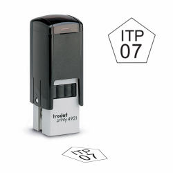 Custom Pentagon Inspection 4921 Trodat self inking inspection stamp. Custom inspection stamps and quality inspection stamps are high quality and easy to use made in the USA .